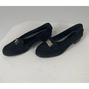 Lauren Ralph Lauren Shoes Womens size 10 B Leather Suede Black Loafer